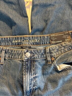 American Eagle Dreamy Drape Strigid A-Line Wide Leg Jeans Size 12 / 31W